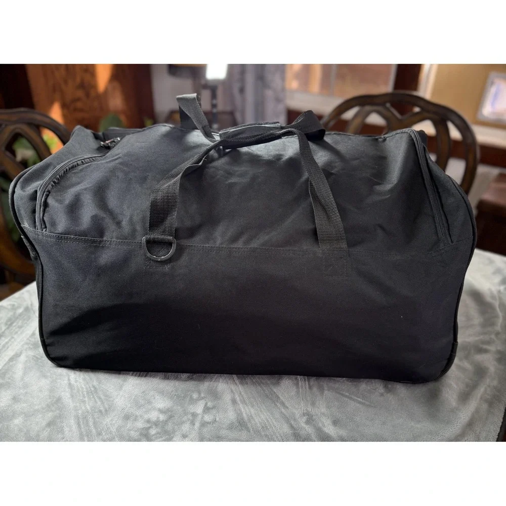 Wilson Black Rolling Duffel Bag Large Wheeled Travel Luggage Sports Gear